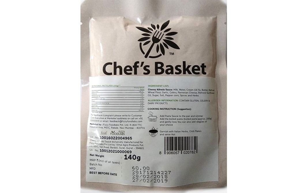 Chef's Basket Cheesy Alfredo Italian   Pack  140 grams